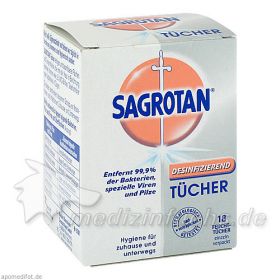 Sagrotan Desinfektionstücher, 18 ST – PZN 4041906 из Германии