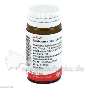SAMBUCUS COMP, 20 G – PZN 8787554 из Германии