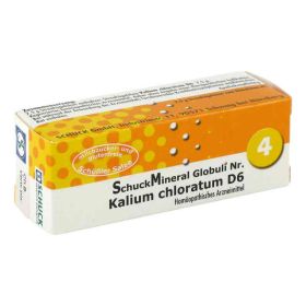 Schuckmineral Globuli 4 Kalium chloratum D6 (7.5 g) – PZN 413297 из Германии