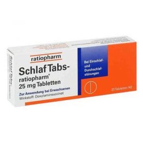 SchlafTabs-ratiopharm 25mg (20 stk) – PZN 7707524 из Германии