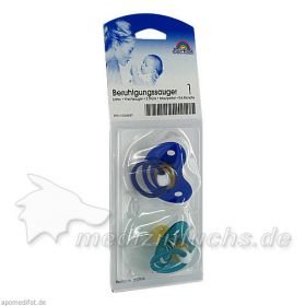 Sauger- Beruhig.Kirsche Latex 2-6 Mon. blau/petro, 2 ST – PZN 224633 из Германии