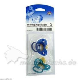 Sauger- Beruhig.Kieferorth.Latex 6-18Mon.blau/petr, 2 ST – PZN 224722 из Германии