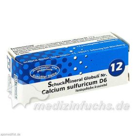 SchuckMineral Globuli 12 Calcium sulfuricum D 6, 7.5 G – PZN 425627 из Германии