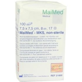 Schlitzkompressen 7.5x7.5 8-fach unsteril, 100 ST – PZN 647977 из Германии