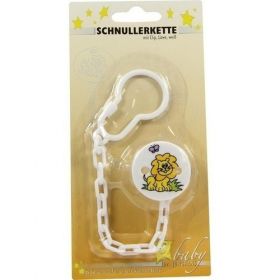 Schnullerkette Kunststoff mit Clip Löwe weiß, 1 ST – PZN 802165 из Германии