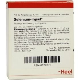 SELENIUM INJ, 10 ST – PZN 927872 из Германии