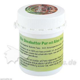 Sheabutter Bio Pur Aloe-Vera unraffiniert, 100 G – PZN 7559667 из Германии