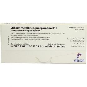 STIBIUM MET PRAEP D10, 8X1 ML – PZN 1626776 из Германии