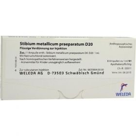 STIBIUM MET PRAEP D20, 8X1 ML – PZN 1626782 из Германии