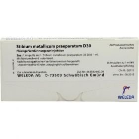 STIBIUM MET PRAEP D30, 8X1 ML – PZN 1626807 из Германии