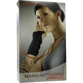 SPORLASTC MANU-HIT CARPAL links large schwarz, 1 ST – PZN 2014727 из Германии