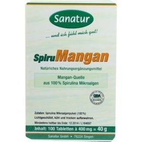 SpiruMangan Mangan Spirulina-Nahrungsergänzung, 100 ST – PZN 2641039 из Германии