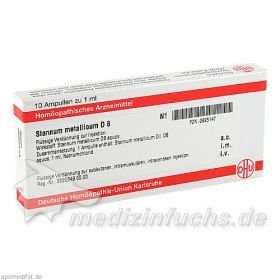 STANNUM METALLICUM D 8 Ampullen, 10X1 ML – PZN 2825147 из Германии