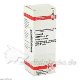 STANNUM MET D 6, 20 ML – PZN 2931754 из Германии