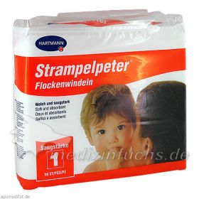Strampelpeter Flockenwindeln Saugstärke 1, 56 ST – PZN 367456 из Германии