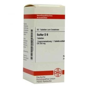 Sulfur D 8 Tabletten (80 stk) – PZN 2636386 из Германии