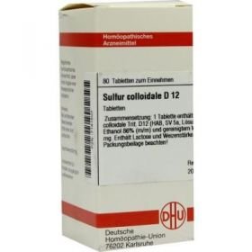 Sulfur Colloidale D 12 Tabletten (80 stk) – PZN 7181507 из Германии
