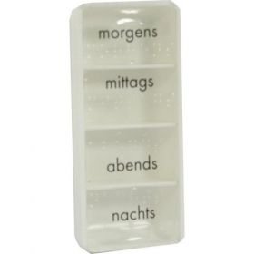 Tablettendose mo/mi/ab/na mit Blindenschrift, 1 ST – PZN 1085139 из Германии