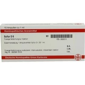 SULFUR D 6 Ampullen, 10X1 ML – PZN 2825213 из Германии