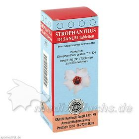 Strophanthus D 4 Sanum Tabletten, 80 ST – PZN 4231564 из Германии