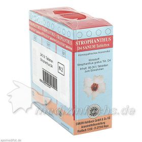 Strophanthus D 4 Sanum Tabletten, 3X80 ST – PZN 4231570 из Германии