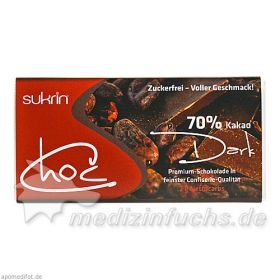 SUKRIN Choc dark zuckerfrei laktosefrei Vegan, 60 G – PZN 4700160 из Германии