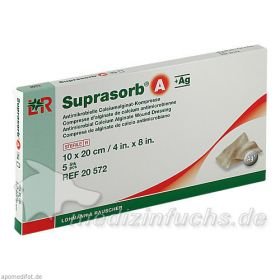 Suprasorb A+AG Antimikro Cal.-alginat Kompr.10x20, 5 ST – PZN 4829534 из Германии