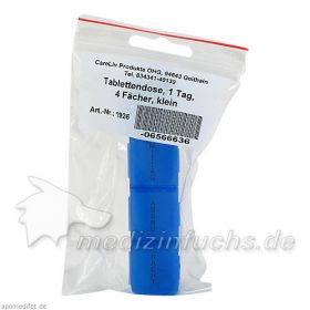 Tablettendose 1 Tag 4 Fächer klein, 1 ST – PZN 6566636 из Германии