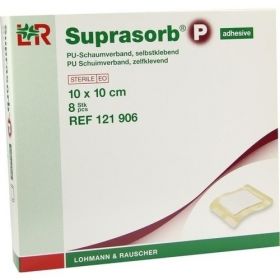 Suprasorb P PU-Schaum seblstkl. 10x10cm, 8 ST – PZN 7402351 из Германии