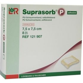 Suprasorb P PU-Schaum seblstkl. 7.5x7.5cm, 8 ST – PZN 7402368 из Германии