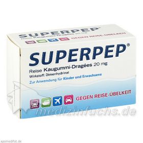Superpep Reise Kaugummi-Dragees 20mg, 20 ST – PZN 7560067 из Германии