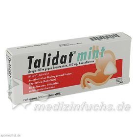 TALIDAT mint Kaupastillen gegen Sodbrennen, 20 ST – PZN 84327 из Германии