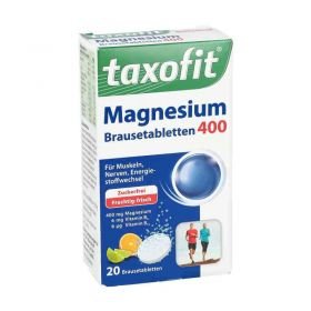 Taxofit Magnesium 400+b6+b12 Brausetabletten (20 stk) – PZN 854191 из Германии