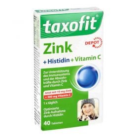 Taxofit Zink+histidin mit Vitamin C Tabletten (40 stk) – PZN 7128157 из Германии