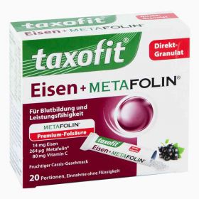 Taxofit Eisen+metafolin Granulat (20 stk) – PZN 7580615 из Германии