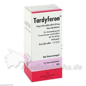 Tardyferon, 50 ST – PZN 10353432 из Германии