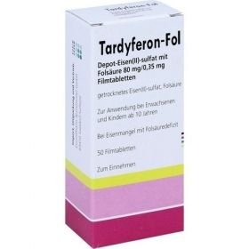 Tardyferon-Fol Depot-Eisen(II)-sulfat mit Folsäure, 50 ST – PZN 10708929 из Германии