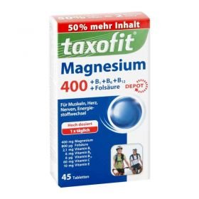 Taxofit Magnesium 400 Tabletten (45 stk) – PZN 10715504 из Германии