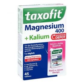 Taxofit Magnesium 400+kalium Tabletten (45 stk) – PZN 10715510 из Германии