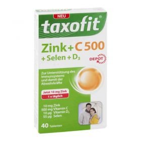 Taxofit Zink+c 500+selen+d3 Tabletten (40 stk) – PZN 10941028 из Германии