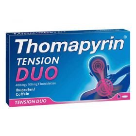 Thomapyrin Tension Duo 400 mg/100 mg Filmtabletten (6 stk) – PZN 12551030 из Германии