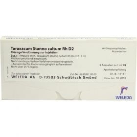 TARAXACUM STAN CUL RH D 2, 8X1 ML – PZN 1626612 из Германии