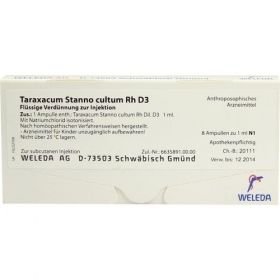 TARAXACUM STAN CUL RH D 3, 8X1 ML – PZN 1626635 из Германии