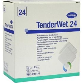 TENDERWET 24 Kompressen 7,5x7,5 cm steril, 10 ST – PZN 3548253 из Германии