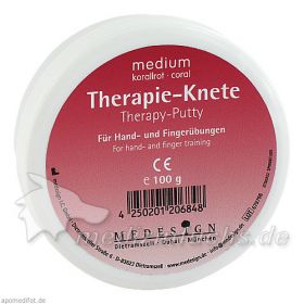 Therapie Knete Medium Korallrot, 100 G – PZN 4006413 из Германии