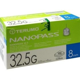 TERUMO NANOPASS 32.5 Pen Kanüle 0.22x8mm, 100 ST – PZN 4706754 из Германии