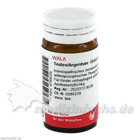 TESTES/ARGENTUM, 20 G – PZN 8788039 из Германии