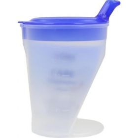 Trinkbecher ERGO 250ml m.Deckel u.Graduierung blau, 1 ST – PZN 1907067 из Германии