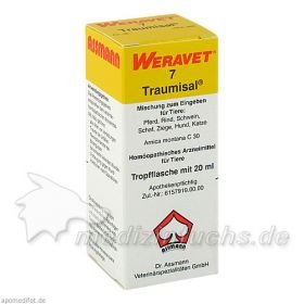 TRAUMISAL 7 Tropfen vet., 20 ML – PZN 2538494 из Германии