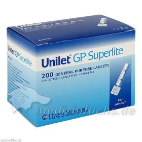UNILET GP Superlite Lanzetten, 200 ST – PZN 4265505 из Германии